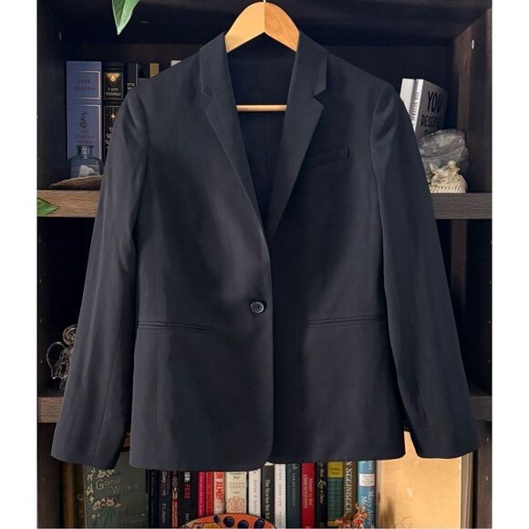 Everlane Women’s 100% Wool Black Blazer Jacket Size 2 - Picture 1 of 4